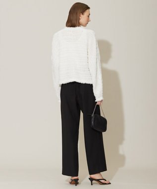 ICB 【洗える】 スラリットテープ カーディガンジャケット オフホワイト系