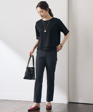 自由区 L 【SHIHOさん着用】コンパクトハイゲージフリンジ Tシャツ ブラック