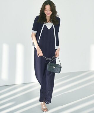 23区 【SLOW/一部店舗限定】好評につき新色追加！ラメリブジャージー タンクトップ アイボリーラメ