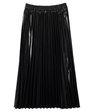 Green Parks ・ＥＬＥＮＣＡＲＥ　ＤＵＥ　メタリックプリーツスカート Black