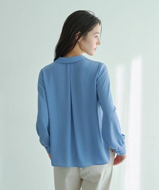 YECCA VECCA スカーフ付きブラウス Blue