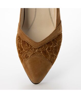 Riz raffinee <Riz raffinee>レースポインテッドトゥパンプス キャメル