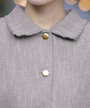 Tiaclasse 【洗える】ツイードジャケット グレージュ