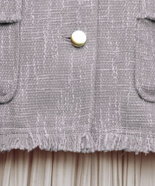 Tiaclasse 【洗える】ツイードジャケット グレージュ