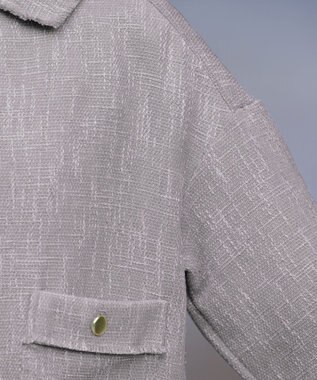 Tiaclasse 【洗える】ツイードジャケット グレージュ