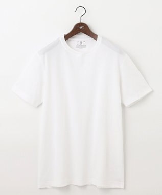 JOSEPH ABBOUD 【キングサイズ・オーガニックコットン】ブロックサッカー Tシャツ ホワイト系