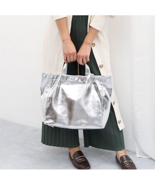 UNBILLION cachecache ソフトメタリックショッパートート