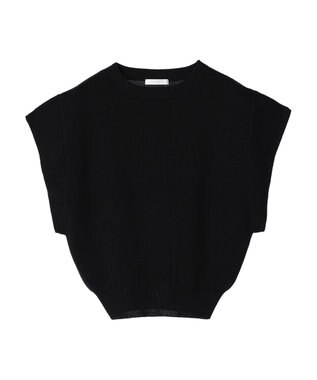 Green Parks 推しニット　フレンチスリーブニットプルオーバー Black