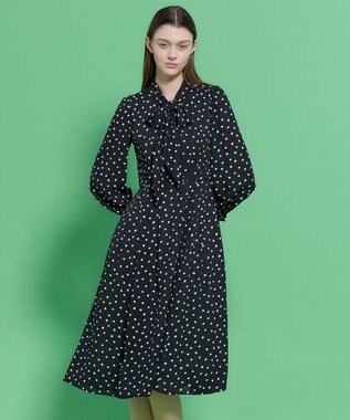 TOCCA 【八木アリサさん着用】【消臭】PROMISE RIBBON ROSETTE ドット柄ドレス ブラック系5