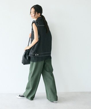CRAFT STANDARD BOUTIQUE デニムリボンベスト Black