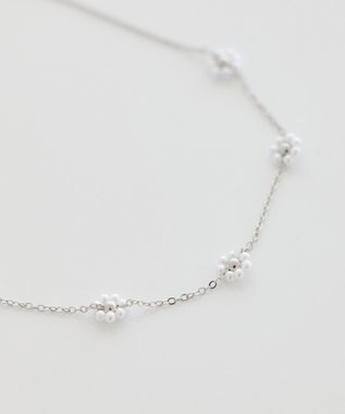 earth music&ecology ビーズフラワーネックレス