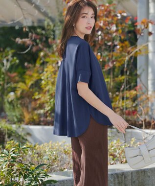 Tiaclasse L 【おのののかさん着用】冷凛(ひやりん)カノコドルマンスリーブカットソー ブルー