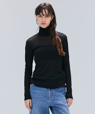 【洗える】SORE / シアーコットンハイネックカットソー