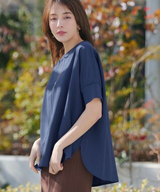 Tiaclasse L 【おのののかさん着用】冷凛(ひやりん)カノコドルマンスリーブカットソー ブルー