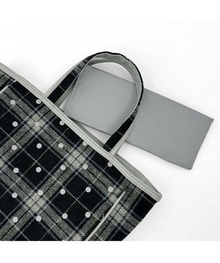 ROOTOTE 1344【フェルト生地】LT.スクエア.ドットチェック-A 01：ブラック