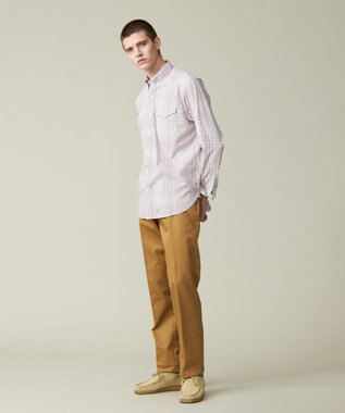 J.PRESS MEN 【KING SIZE】ポプリンマルチチェック ボタンダウンシャツ ワイン系3