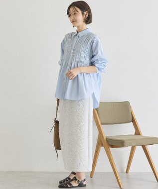 AMERICAN HOLIC シャーリングシャツ Stripe Sax