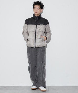 WEGO 【ユニセックス着用ITEM】CONVERSEパテッドジャケット ホワイトアイボリー