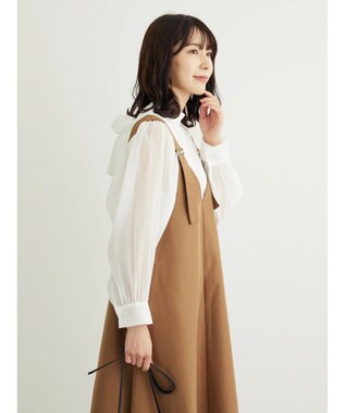 Green Parks ・ＥＬＥＮＣＡＲＥ　ＤＵＥ　バックリボンブラウス Off White