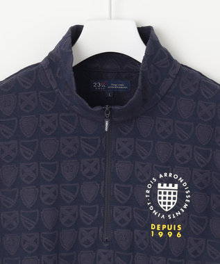 23区GOLF 【MEN】エンブレムハーフジッププルオーバー ネイビー系