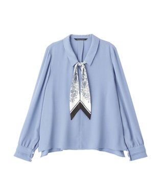 YECCA VECCA スカーフ付きブラウス Blue