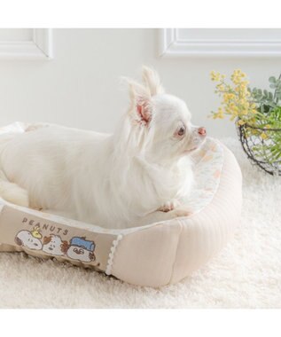 PET PARADISE スヌーピー カドラー Ｓ 《のほほん柄》　 ライトベージュ