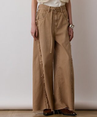 GRACE CONTINENTAL フリンジバギーパンツ