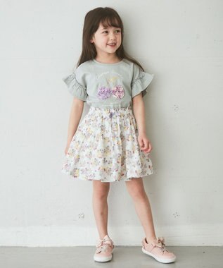 ANY KIDS 総柄スカパン ホワイト系×フルーツ