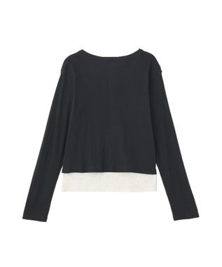 AMERICAN HOLIC 【２点セット】リンガーＴシャツ＋カーディガン Light Gray Mixture