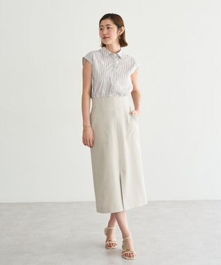 YECCA VECCA ドライタッチナロースカート Light Beige