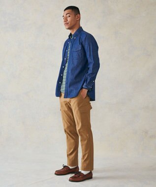 J.PRESS MEN バックサテンストレッチカーゴパンツ ベージュ系