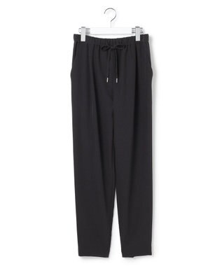 23区 L 【R(アール)】ライトダブルクロス ドロスト テーパードパンツ ブラック系