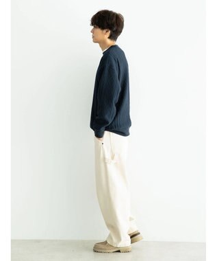 CRAFT STANDARD BOUTIQUE ケーブル柄カットプルオーバー1 Navy