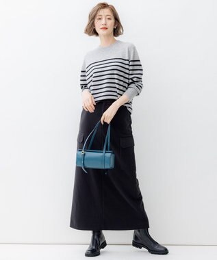 23区 センター ジップ ブーツ ブラック系