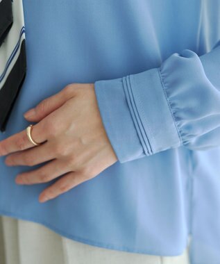 YECCA VECCA スカーフ付きブラウス Blue