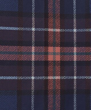 23区GOLF フレンチシックなスタイリングに！【WOMEN】チェック柄 テーパードパンツ ネイビー系3