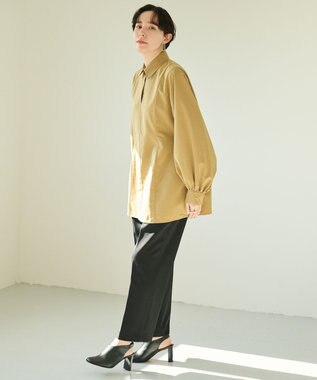 #Newans 【撥水】ユニークフォルムチュニック キャメル