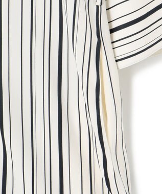 JOSEPH シルクアニメーション　シャツドレス Oyster White/ Black