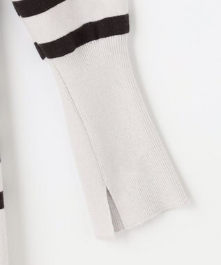 自由区 【洗える/セット可】レーヨンストレッチ Vネックニット ライトグレー系1