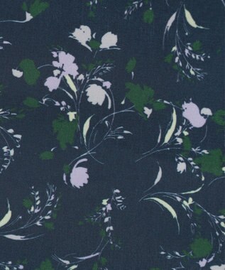 UNFILO MENS ボタニカルプリント イージーテーパードパンツ ネイビープリント