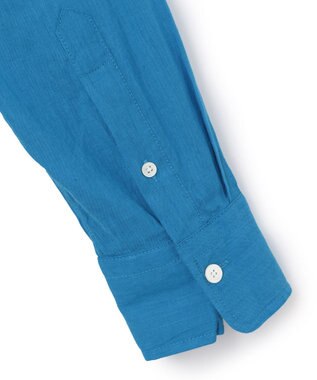 JOSEPH HOMME リネンストレッチブロード　長袖ＢＡＮＤ ターコイズブルー系