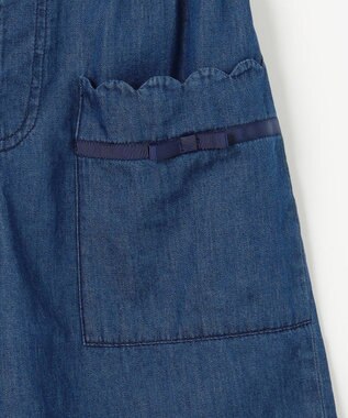 組曲 KIDS 【150-160㎝】デニム ショートパンツ ネイビー系