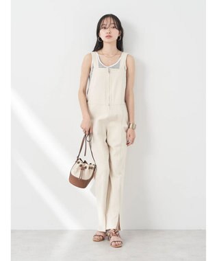 earth music&ecology オーバーオールデニム Ivory