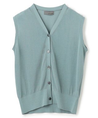 uncrave シアーニット ノースリーブベスト アッシュブルー