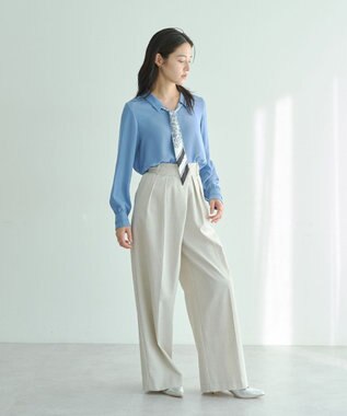 YECCA VECCA スカーフ付きブラウス Blue