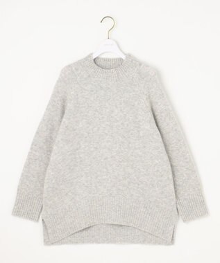 ANY SIS 【洗える】ハイネックラグラン ニット ライトグレー