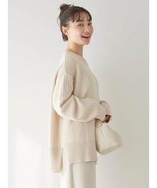 AMERICAN HOLIC 柄編ニットプルオーバー Ivory