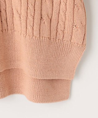J.PRESS LADIES 【洗える】GIZA MERCERIZE COTTON ケーブル ニット ピンク系
