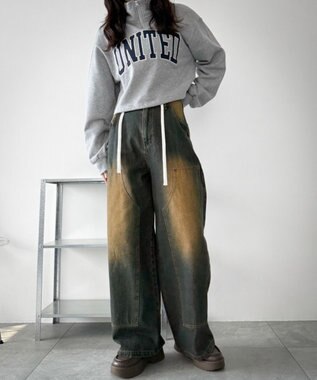 WEGO レースアップデザインサボ ブラウン