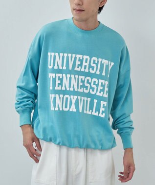 CRAFT STANDARD BOUTIQUE 【ユニセックス】裏毛プリントスウェット Blue Green